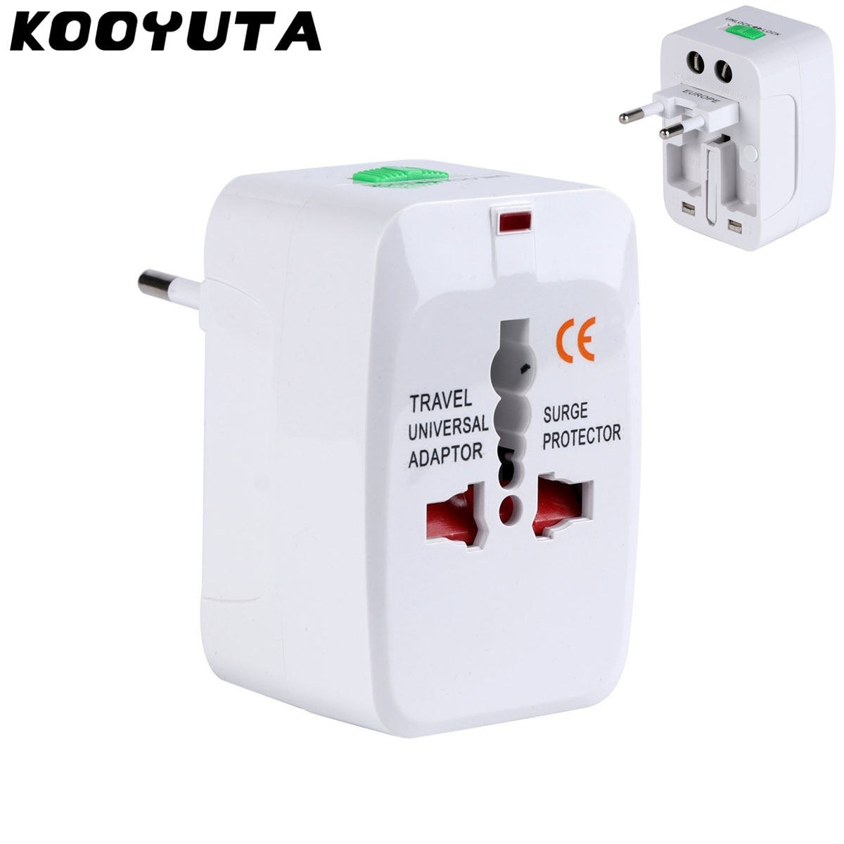 KOOYUTA Universal International Plug Adapter All-In-One Travel AC Power Adapter Adaptor Charger AU/EU/US/UK Converter Plug