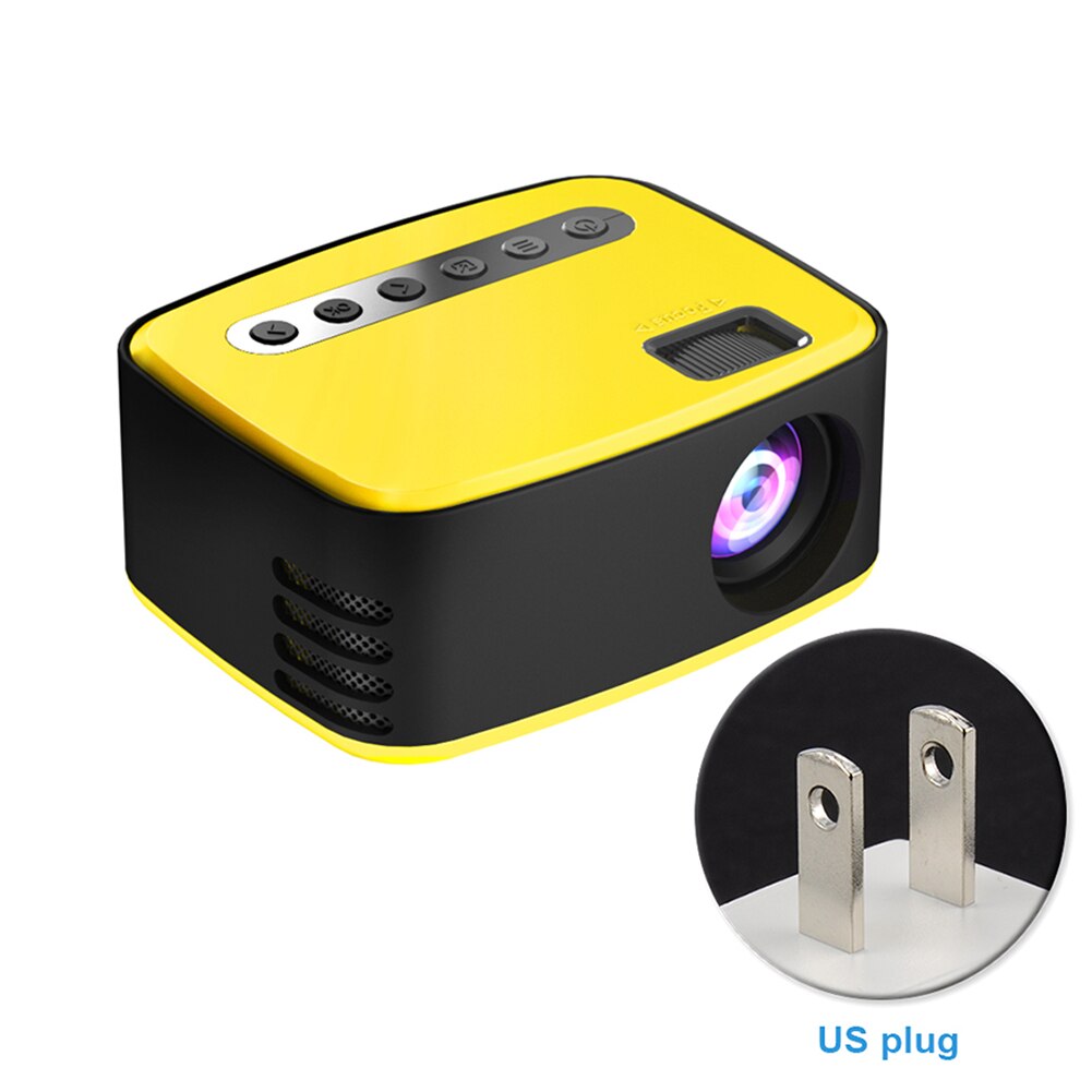 Mini projecteur Durable multifonctionnel avec télécommande, Audio, lumière LED, lecteur vidéo de film, USB 1080P HD, AV, ABS, pour chambre à coucher, ordinateur portable