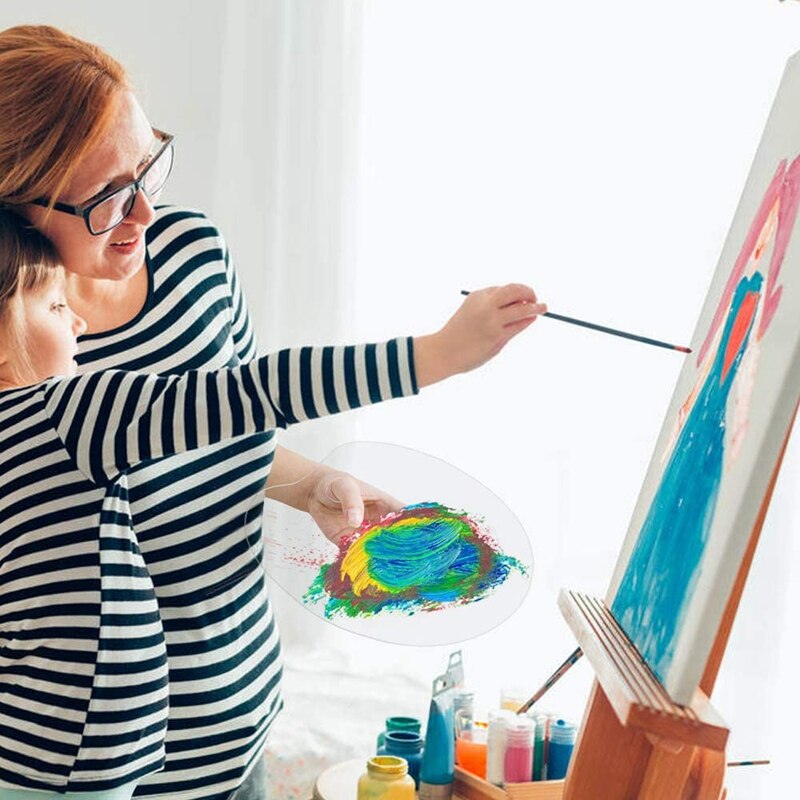 2 sztuk przezroczysty akrylowy paleta farb 10x6 i 11.8x7.8 Cal malarstwo artystyczne taca paleta robić sztuka DIY malarstwo ręczne