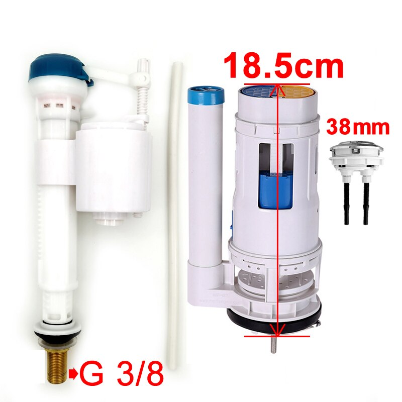 Inlet Toilet Tool Float Adjustable High-grade copper Water Valve G1/2 and G3/4 Toilet Water Tank Filling inlet valves: G3 8 18.5cm B