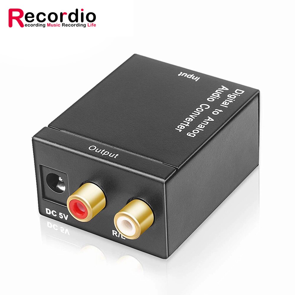 GAZ-DA01 Digital to Analog Audio Converter Amplifier Decoder Optical Fiber Coaxial Signal to Analog DAC Stereo