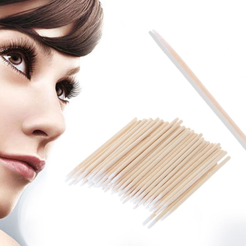 100pcs Short Mini Cotton Swabs Swab Applicator Q-tip Wood Handle Sturdy