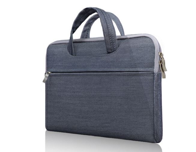 Slanke laptoptas, computertas, notebookhoes, heren- en dameszakentas, aktetas, reistas: Grijs