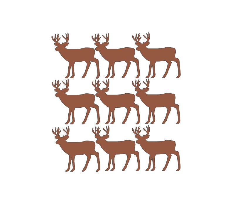 9 st/set nordisk stil djur älg väggdekal barn baby rum vinyl väggdekor jul heminredning tapet rådjur konst väggmålning: Brun
