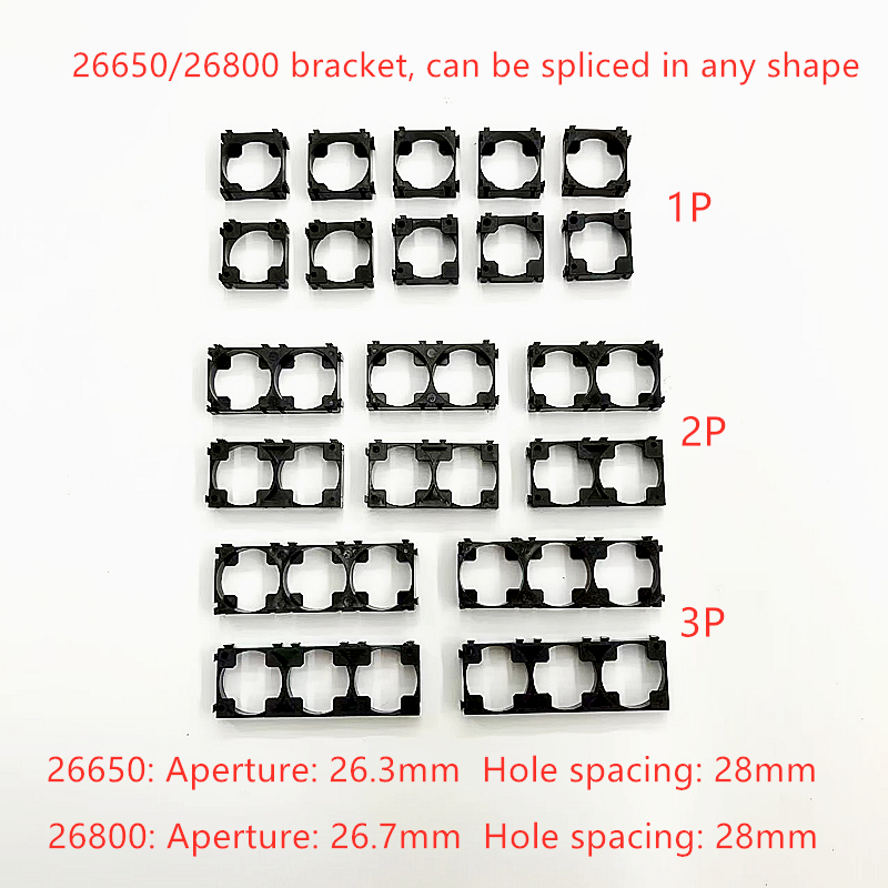 10/20/50PCS 26650 26700 26800 Battery Holder Bracket Lithium battery Plastic bracket fixed bracket DIY battery pack