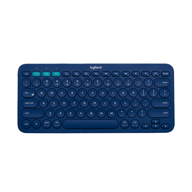 Logitech K380 Wireless Bluetooth Keyboard Multi-device Portable Ultra-thin Keyboards For Windows Android ios universal Original: Blue