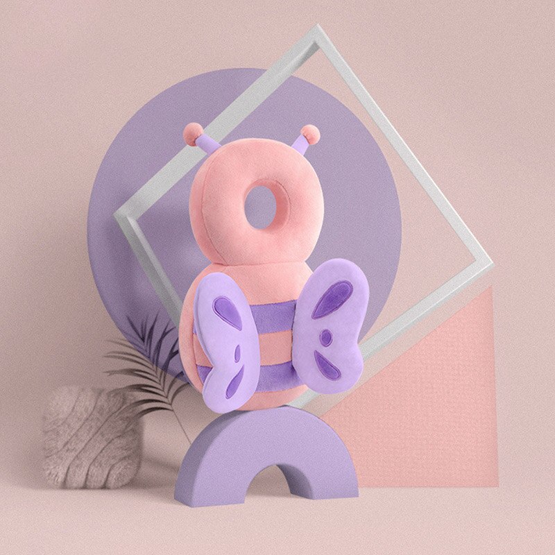 Super Kopfstütze Neugeborenen Baby Kopf Schutz Kissen Karikatur Weich Sicherheits Kissen Aufkleber Schmetterling Rucksack Schutz cool Spielzeug: schmetterling