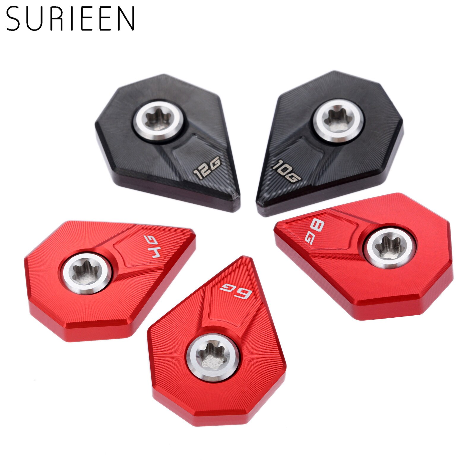 SURIEEN 5Pcs/Set Golf Weights Screw For Cobra F9 Driver Weight 4g 6g 8g 10g 12g Metal Golf Club Heads Accessories