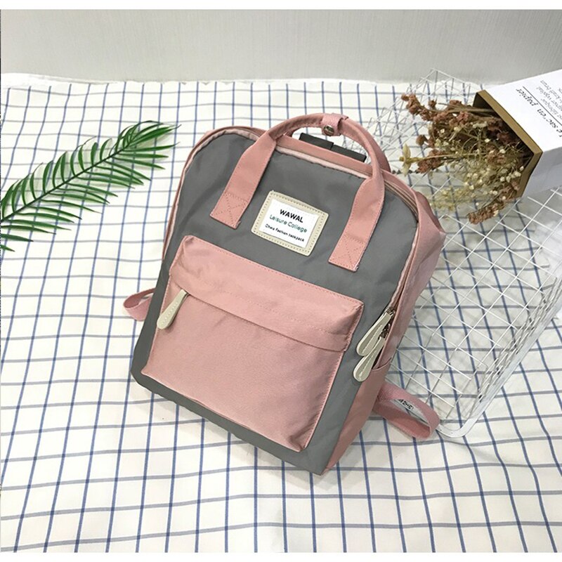 Simple Wild Lady Backpack College Campus Backpack Computer Bag Travel Pink Backpack