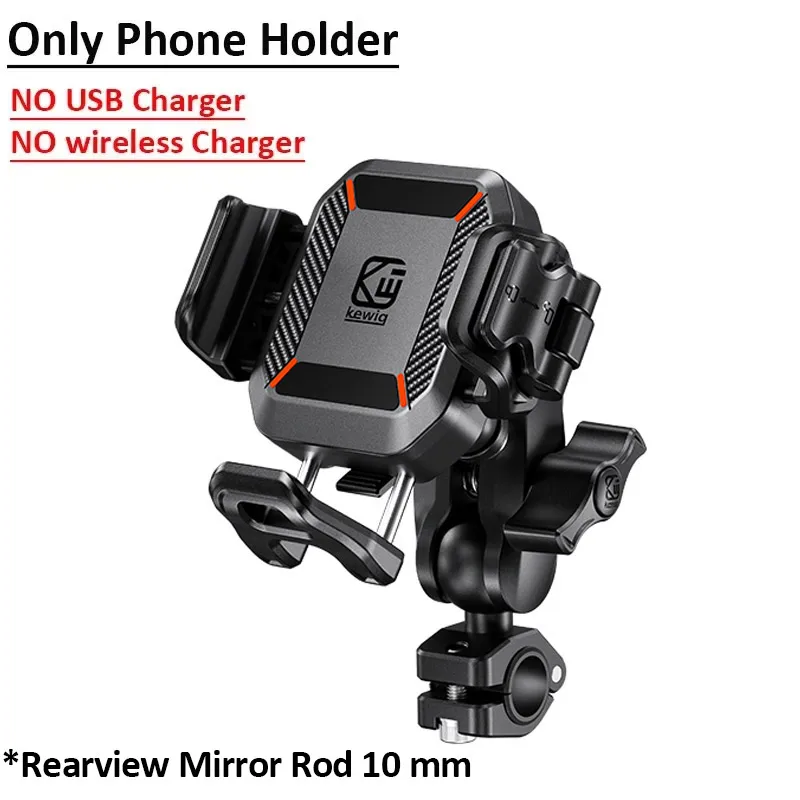 Motorcycle Phone Holder 15W Wireless Charger & 36W USB C Fast Charging Shockproof Motorbike Bicycle Bike Scooter Phone Stand: Yellow