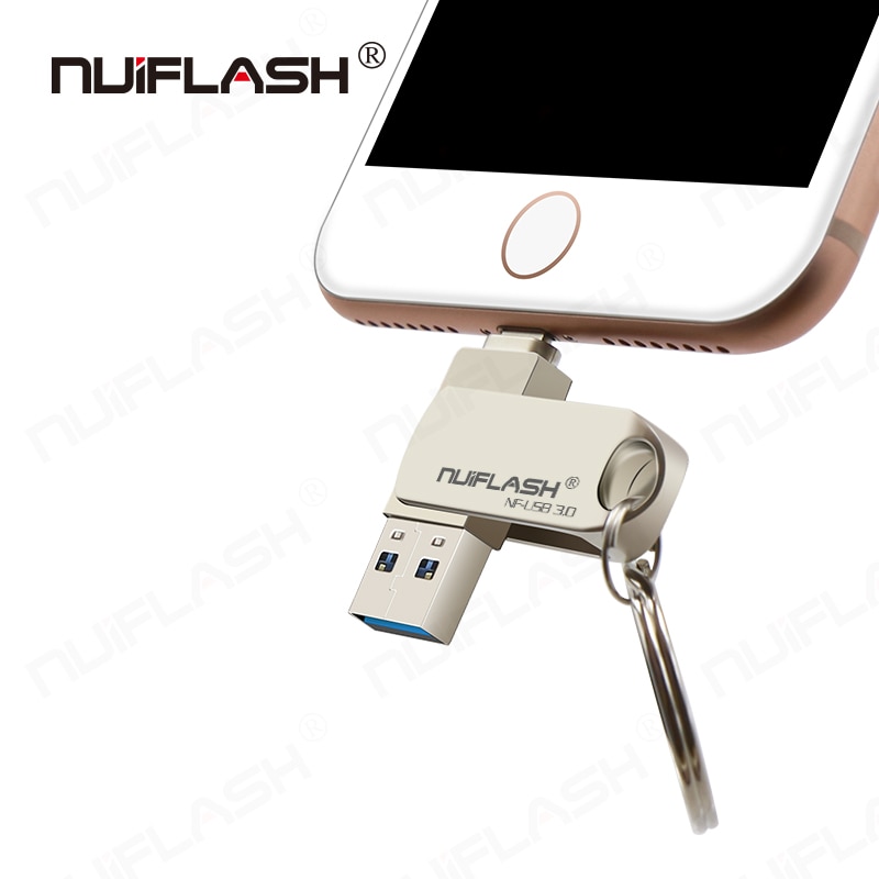Usb-flashdrev 128gb 256gb memory stick eksternt lager til iphone 3 i 1 photo stick usb 3.0- tommelfinger-kompatibelt iphone ipad