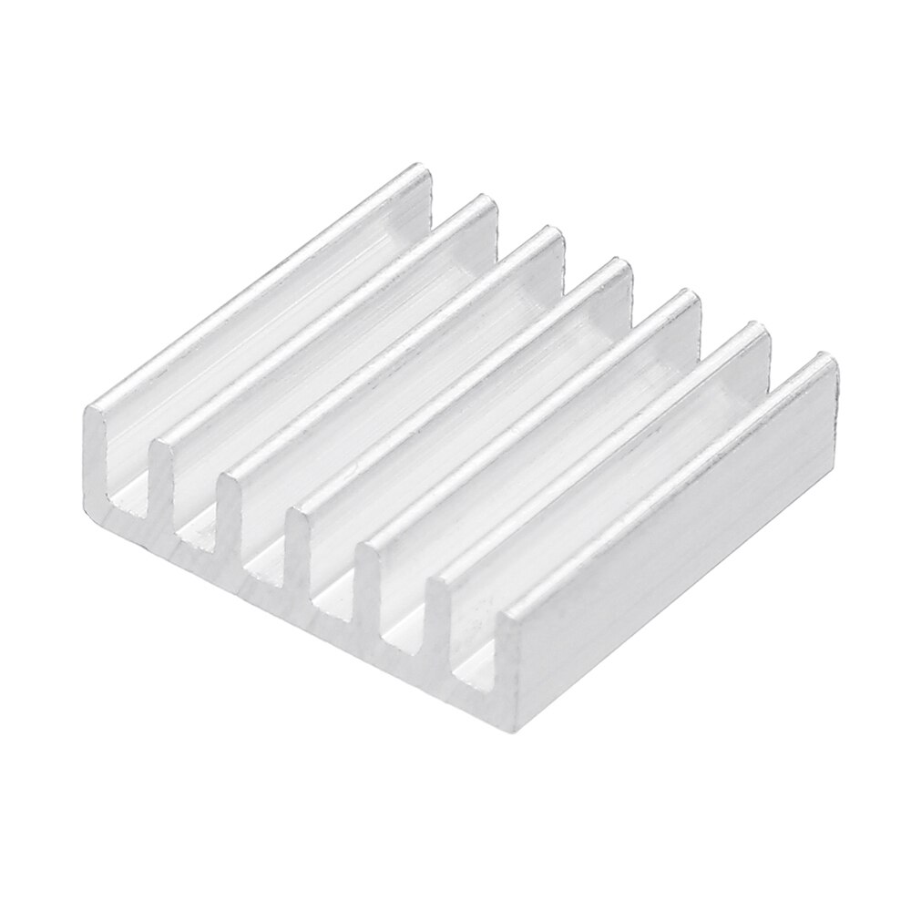 10 stk 14 x 14 x 4mm sølv computer køler radiator aluminium køleplade køleplade til elektronisk chip varmeafledning kølepuder
