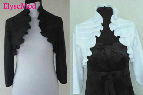 Total style ronde hals korte mouwen bruidsaccessoires bruidsjas bolero kant sjaal wikkeljurken capes ivoorwit