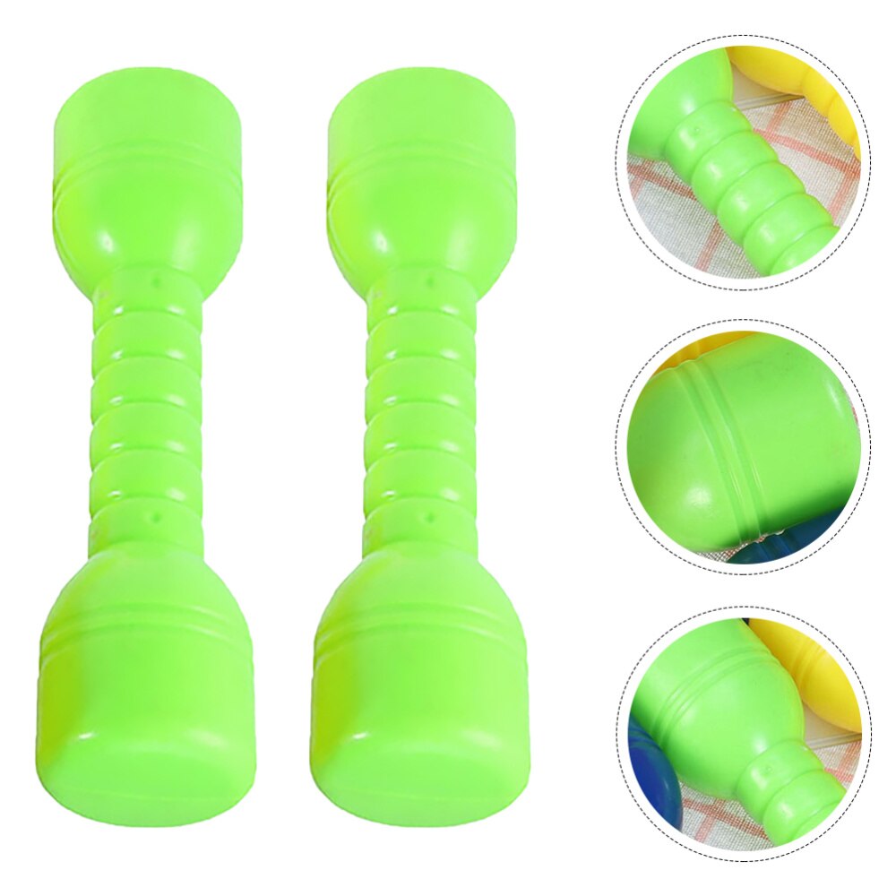 2pcs Barbells Durable Exercise Barbell Small Dumbbells Barbell for Kid: Light Green