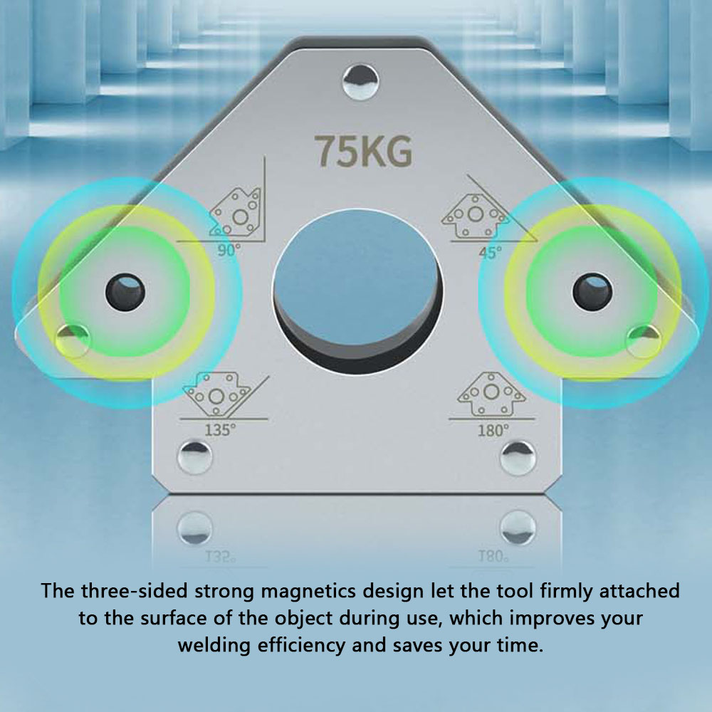 75kg Electric Welding Auxiliary Tools Magnetics Welding Positioning Tool Welding Holder Right Oblique Angle Multi-angle Fixer