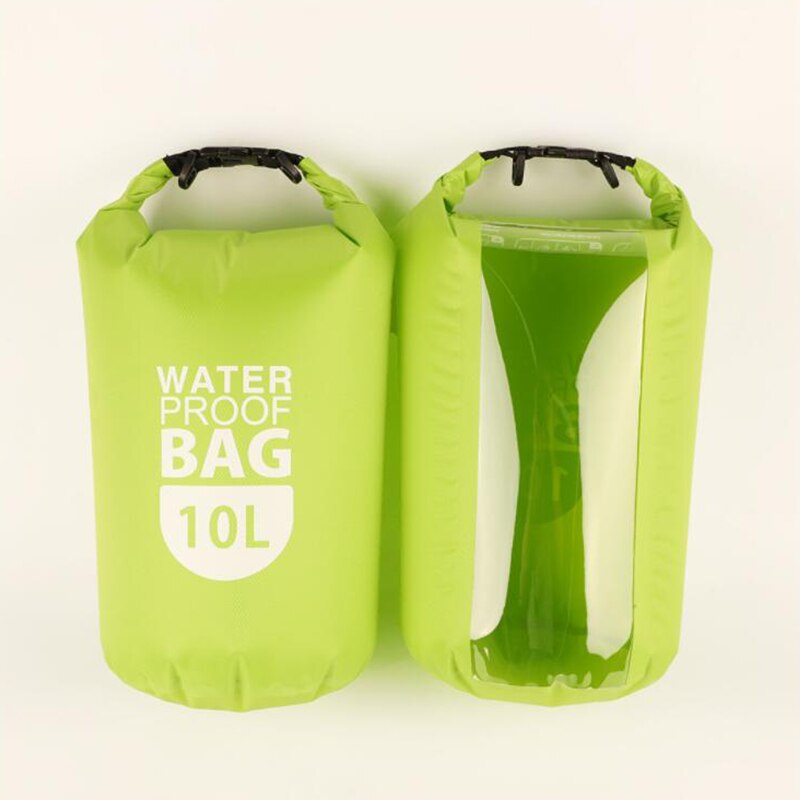 Trekking pływający plecak roll top bouy drysack wodoodporny motocykl kajak deck bag drybag rzeka rafting super suchy plecak: Green / 2L without strap