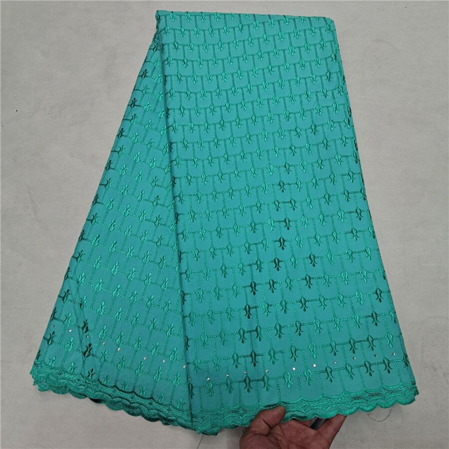 Zwitserse Kant Stof Satijn 100% Katoen Borduren Afrikaanse Katoen Stoffen Zwitserse Voile Kant Populaire Dubai Stijl 5 Yards: 8