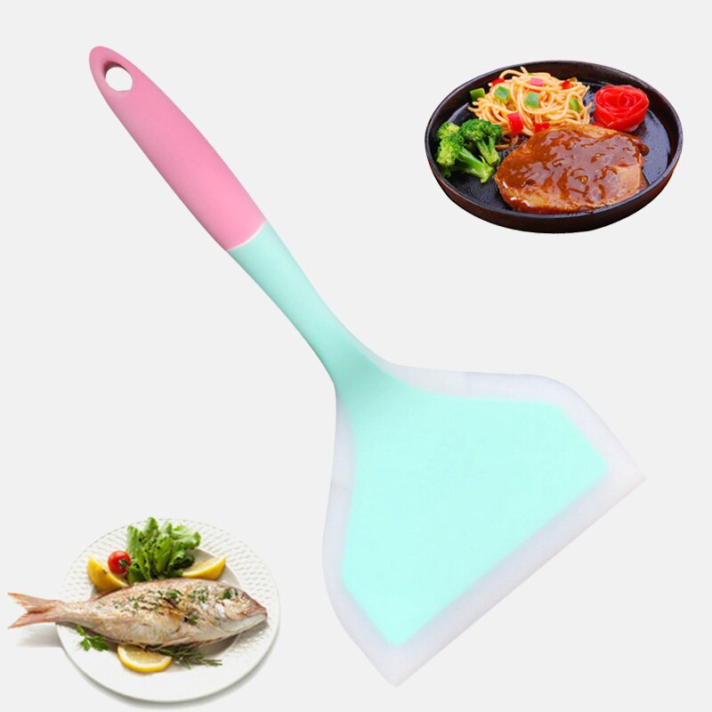 Pro Home Cooking Utensils Silicone Spatulas Beef Meat Egg Kitchen Scraper Wide Pizza Shovel Non-stick Turners Food Lifters Tool