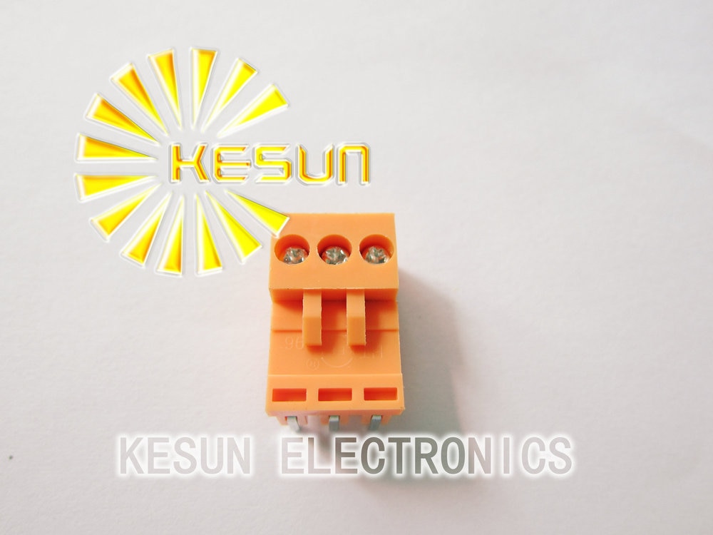 200 STKS HT396 HT396K + HT396R 3Pin 3.96mm Haakse Plug-in Schroefklemmenblok ROHS