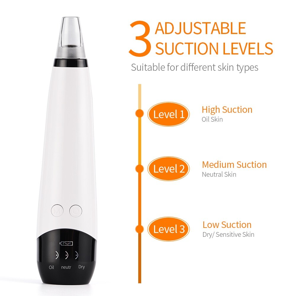 Eliminador de espinillas por succión al vacío, Extractor de puntos negros y acné por USB, máquina para el cuidado de la piel