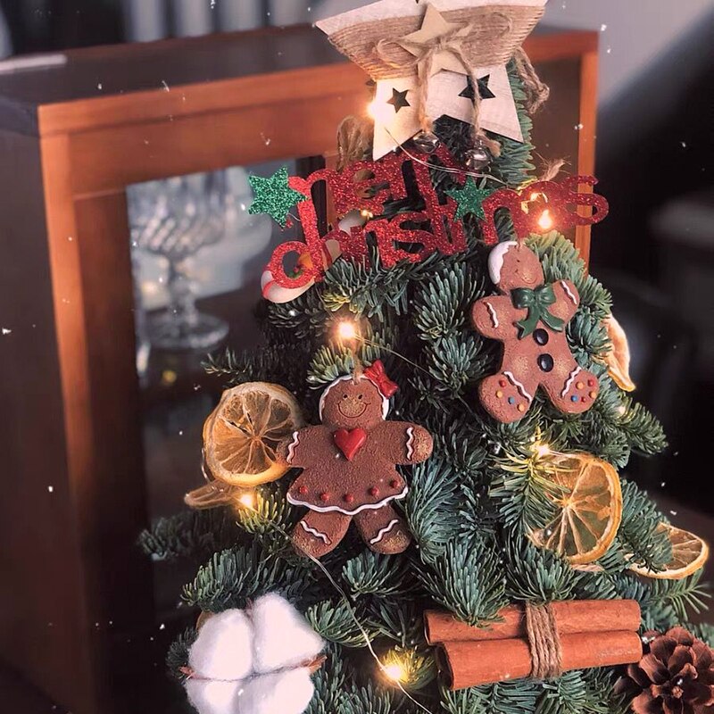 Gingerbread Man Hangers Kerstboom Ornamenten Zachte Hars Gingerbread Man Cookie Voor Thuis Xmas Jaar Party Opknoping Decor