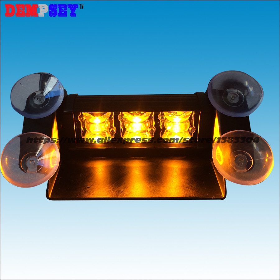 Sa -1 l 0-1 høy effekt 9w bil nødvarsel lysstang strobe delt montert dekk dashbord blinkende lys /10-30v nød strobe lys