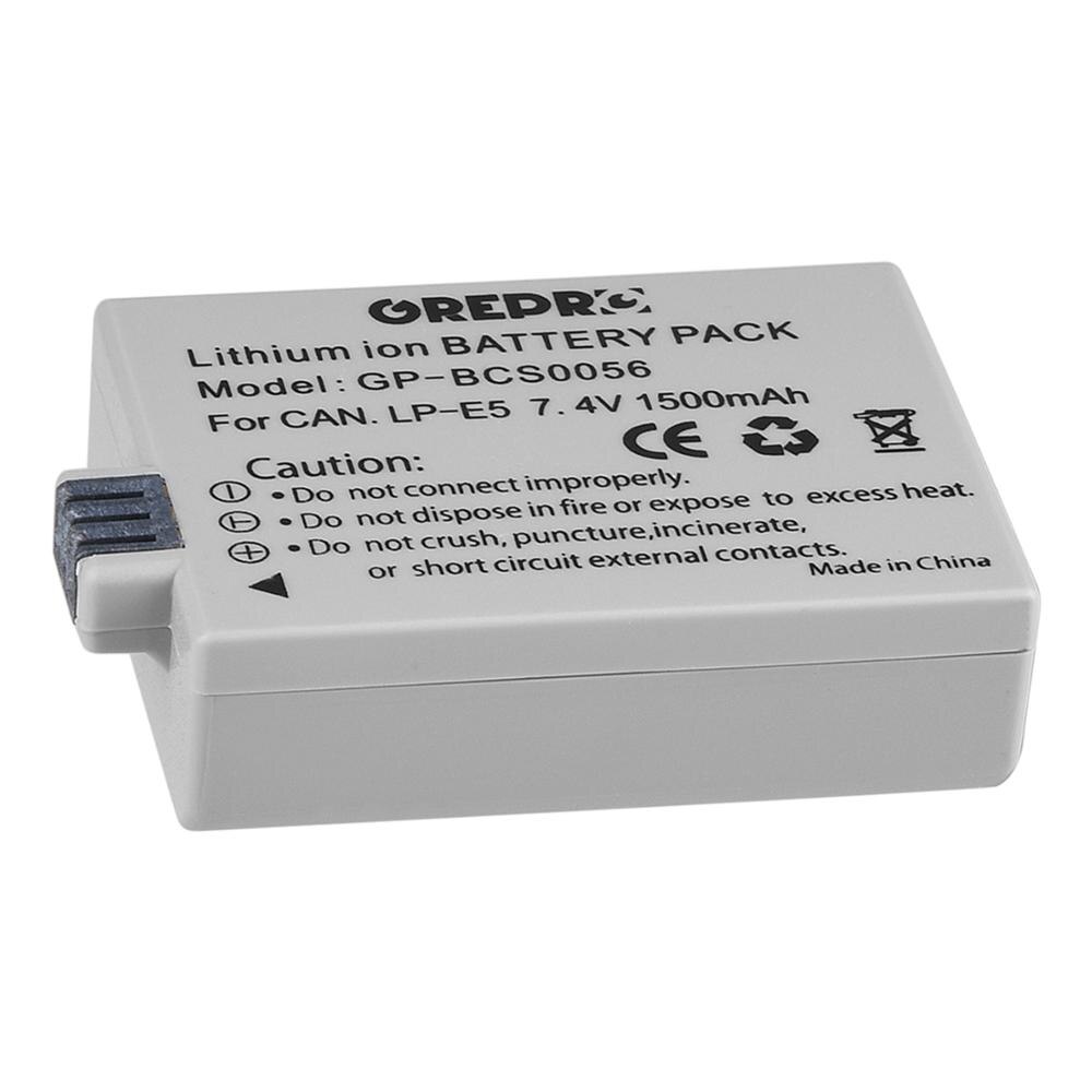 2Pcs 1500mAh LP-E5 LPE5 LP E5 Battery + LED Dual Charger with type-C Port for Canon 450D 500D 1000D Kiss X2 X3 F Rebel XSi Xli
