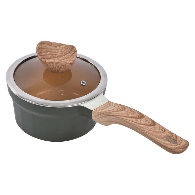 Stone Coating Milk Pan Comfortable Hand Feeling Light Smoke Cooking Uniform Heat Conduction Safety Stone Frying Pan with Lid for