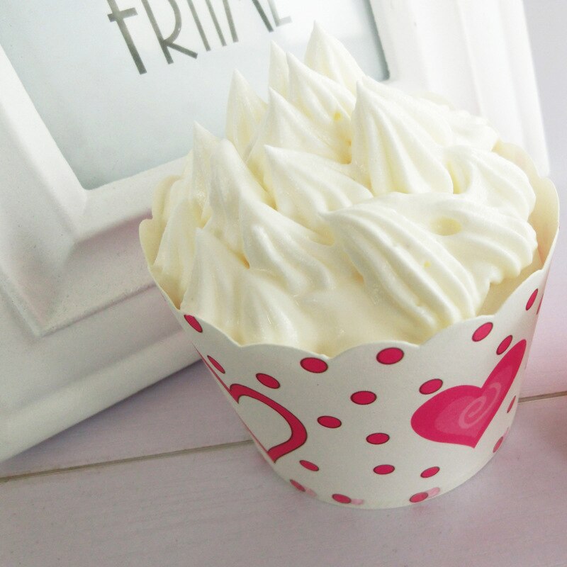 50pcs Pink Waves Cupcake Paper Baking Cups Muffins Cupcake Liner Baking Cups Cases Cake Mold Forms Cup Tray Decorating Tools