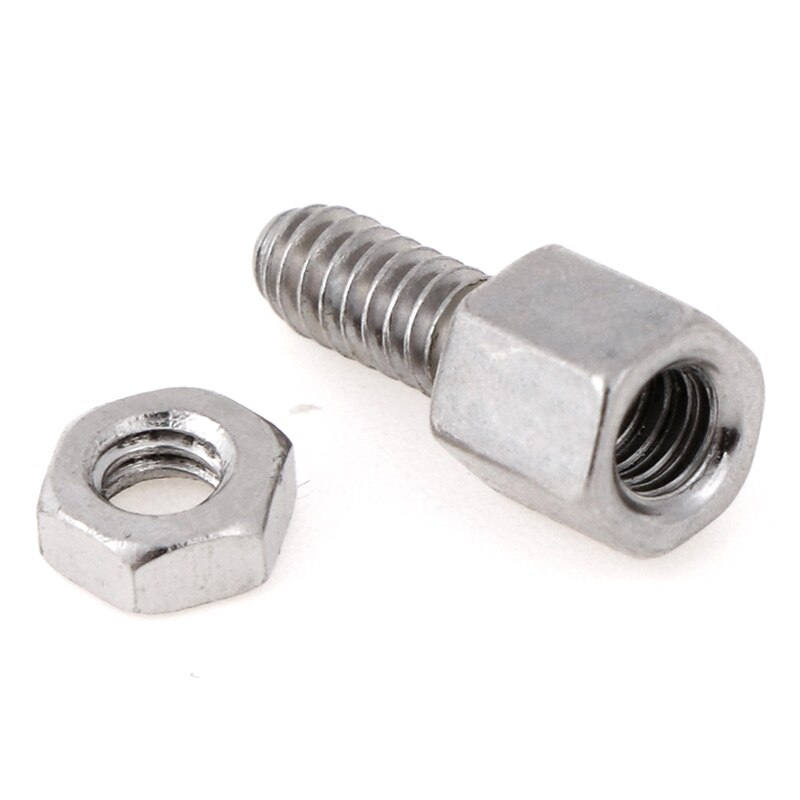 10 sæt 5+7mm header plade beslag tapbolt & amp; møtrik møtrik skrue d-sub vga  db9 db15 db25 rs232 com seriel