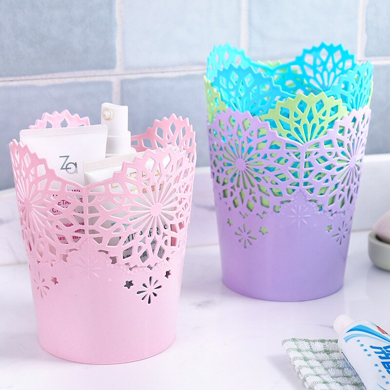 Portalápices de flores huecas, organizador de oficina, papelería, portalápices, caja de barriles de almacenamiento, soporte para brochas de maquillaje