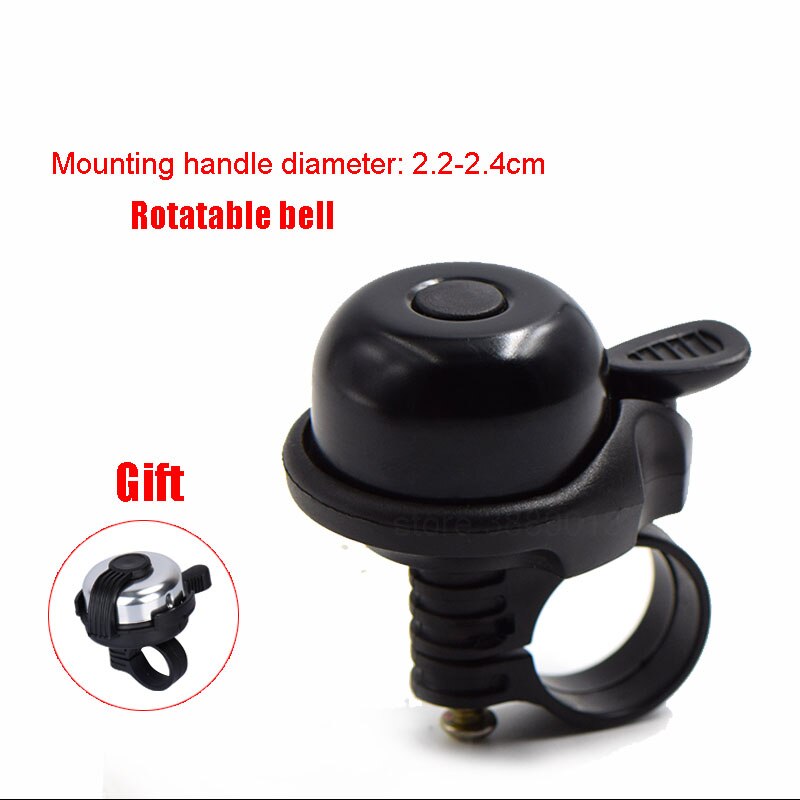 Mountain Bike Compass Bell Speaker Folding Bicycle Horn Loud Handlebar Ring Road Bike Alarm System MTB Cycling Accessories Parts: A-Black
