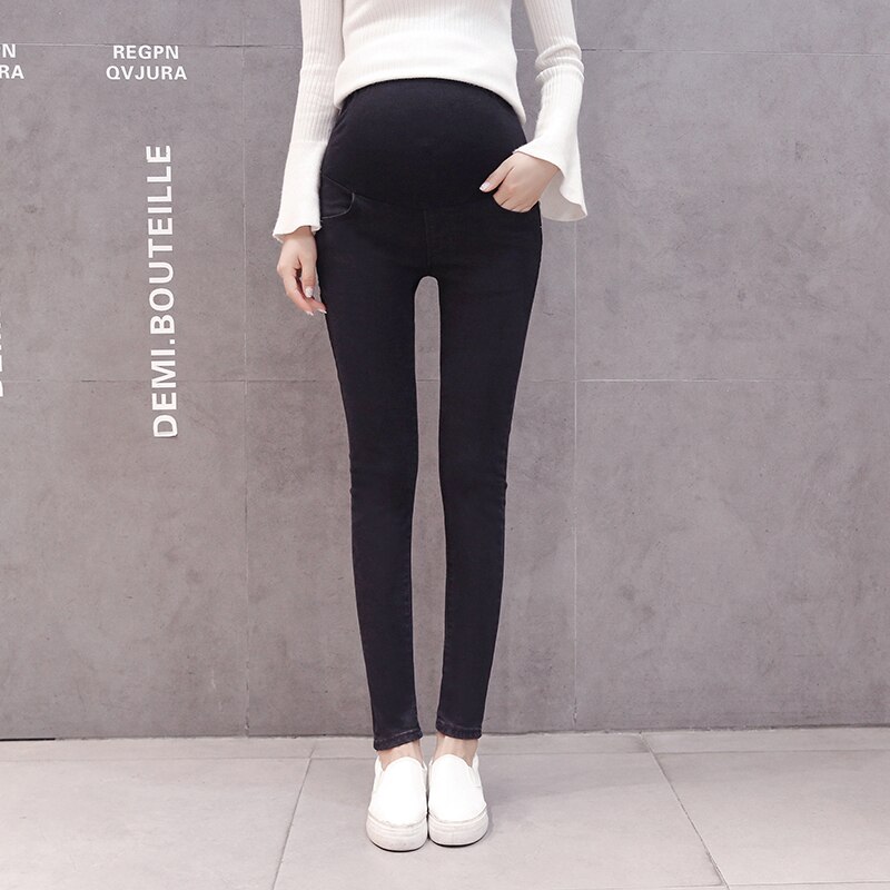 summer pregnant women high waist belly trousers maternity stretched skinny pencil pants office lady pencil pants