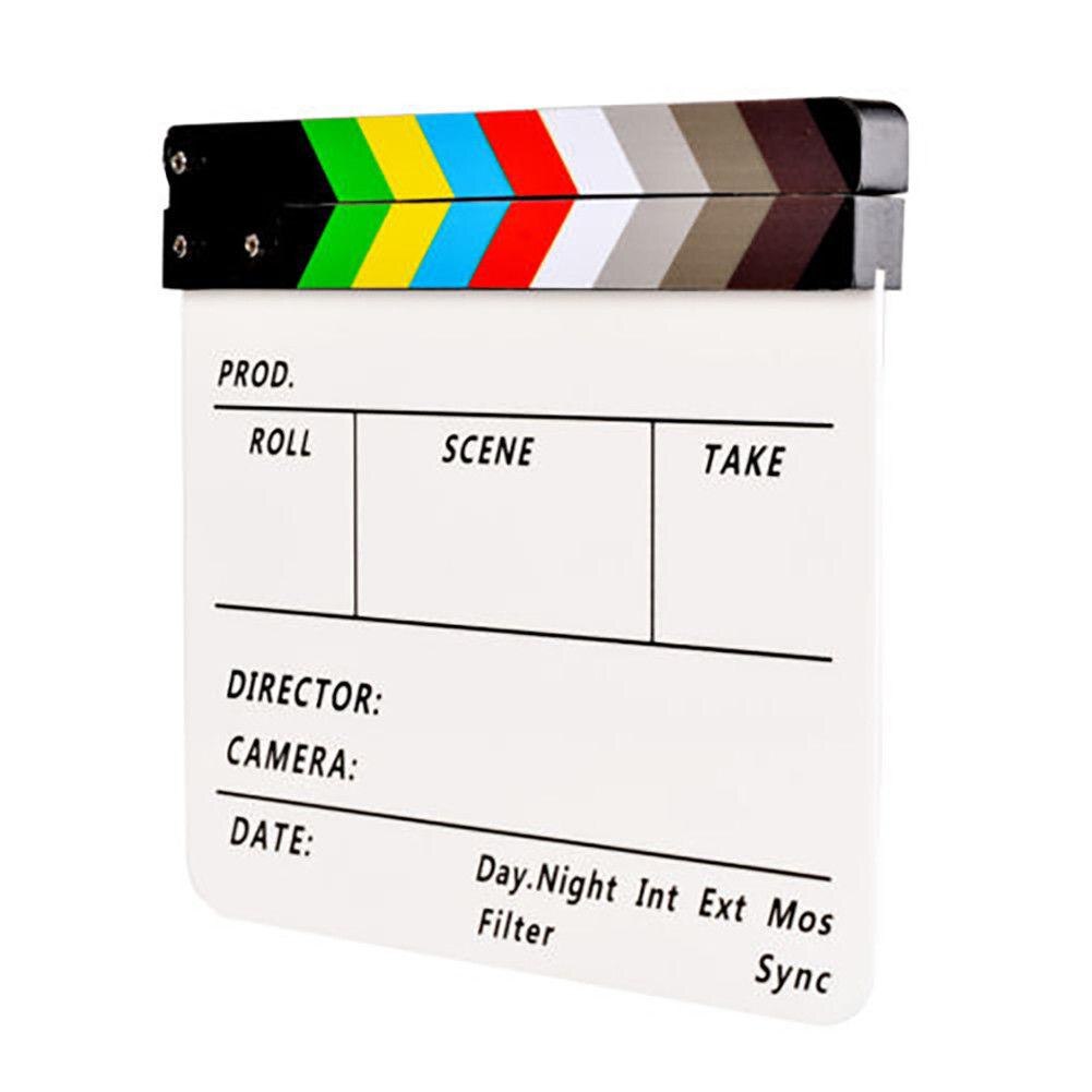 Movie TV Slate Cut Action Scene Clapper Board Film Clapboard Photography Props Action Scene Clapper Board R30