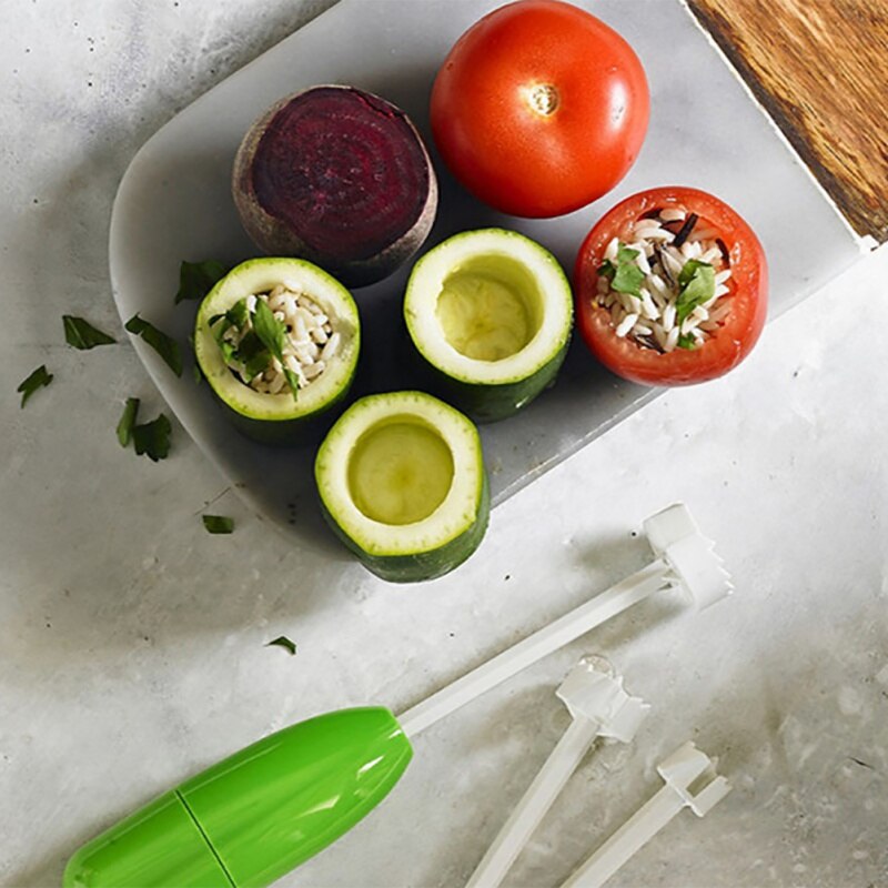 4 st grönsaks spiral cutter spiralizer grävanordning corer device corer för fyllda grönsaker vege drill ab