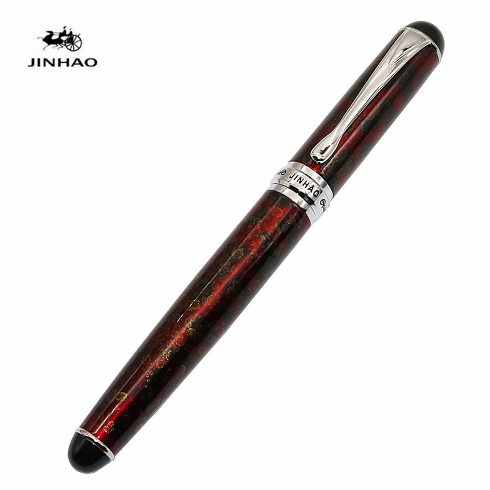 Jinhao X750-pluma estilográfica de Iraurita, suministros escolares de oficina, para estudiantes, varios colores: Red Ice