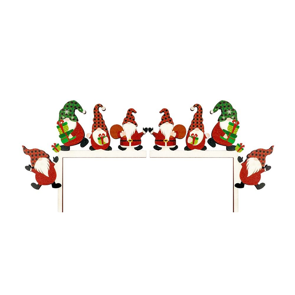 disposizione di atmosfera per la casa alla moda Decorazione del telaio della porta Decorazione natalizia in legno Ciondolo per porta Babbo Natale Cartello angolare per porta di Natale: Oliva