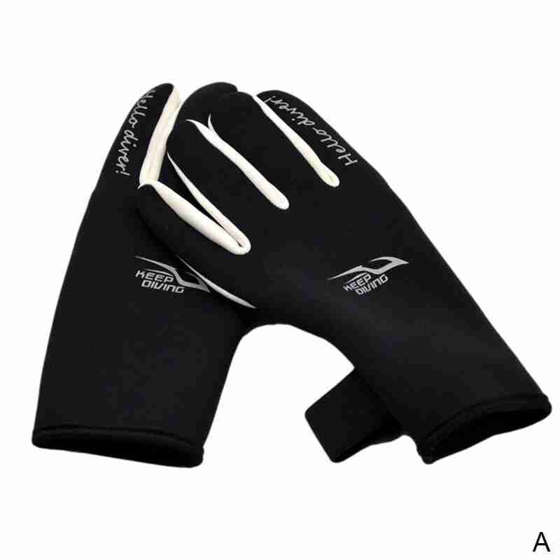 Gants en néoprène véritable 3MM, anti-rayures et maintien au , plongée, pêche, surf, natation, kayak, hiver, F6H1: S-black