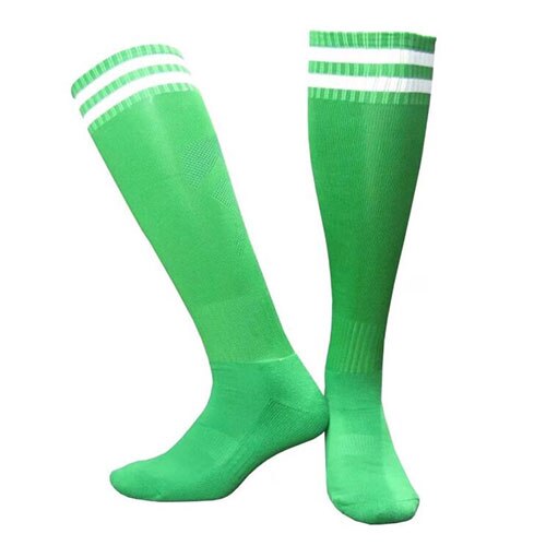 Soccer Socks Boys Girls Knee-High Football Socks Sports Kids Top Antiskid Breathable 1 pairs durable soft same size: Green