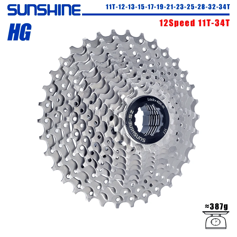 Rennrad Kassette 8 9 10 11 12 Geschwindigkeit 11-23T/25T/28T/30T/32T/34T/36T K7 Kettenrad Fahrrad Schwungrad für Shimano HG Nabe: Himmel Blau