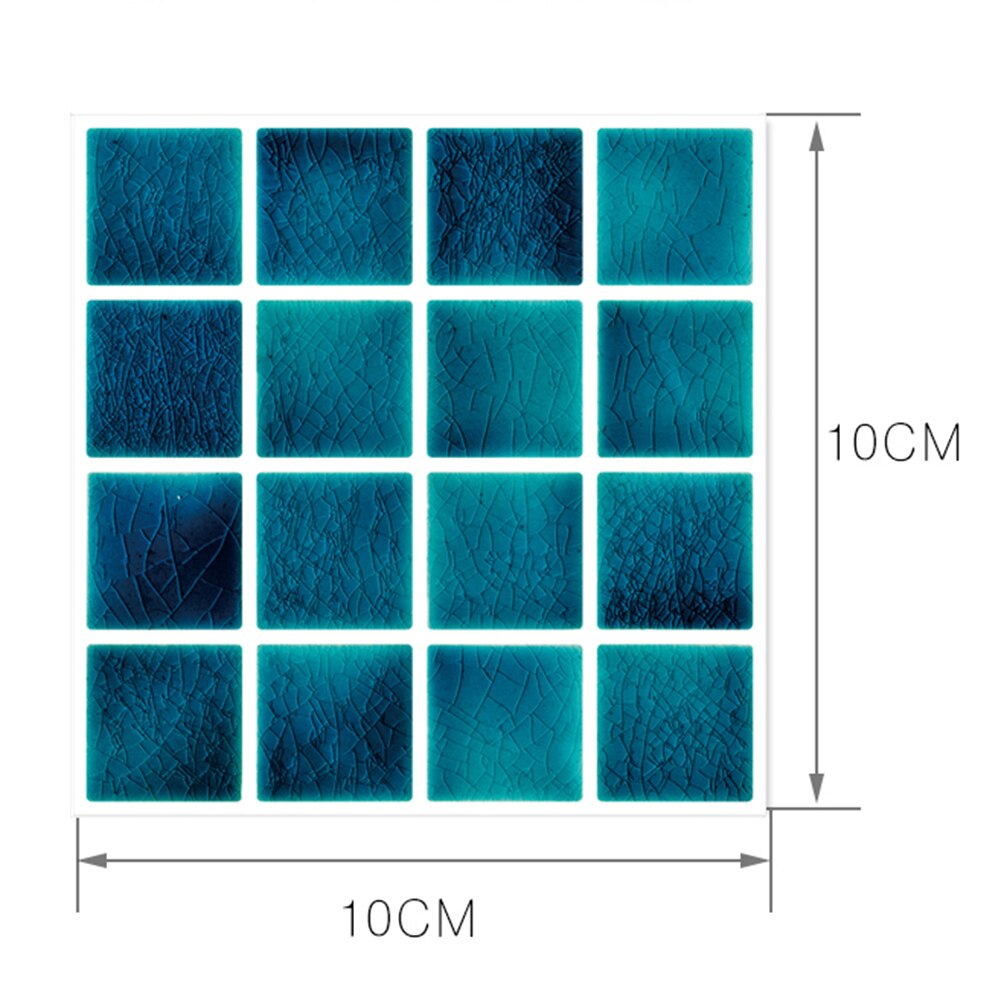 PVC Anti-collision Tile Stickers 10pcs/set DIY Waterproof Floor Decor Decal Mosaic Thickened Wall Tile Stickers: MSC063
