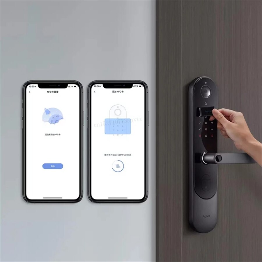 Neue Aqara Smart Türschloss NFC Karte Unterstützung Aqara Smart Türschloss N100 N200 P100 Serie App Control EAL5 + chip Für Home Security