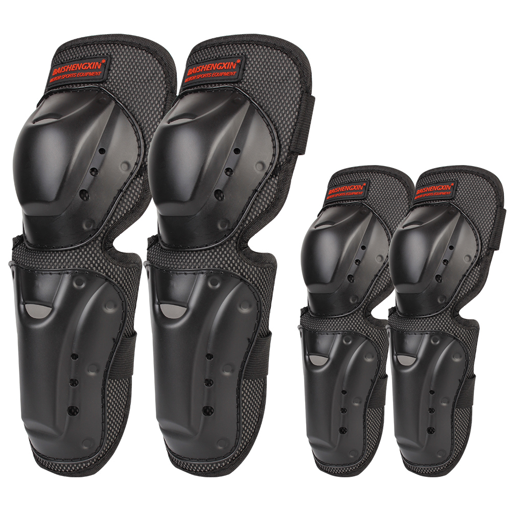 Protezioni per pattinaggio da motocross Accessori per moto Ginocchiere protettive per gomiti 4 pezzi/set Equipaggiamenti protettivi per equitazione: Default Title