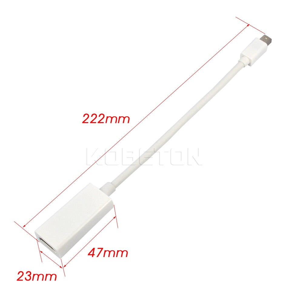 Kebidu thunderbolt mini displayport displayport dp till hdmi-kompatibel adapterkabel för apple mac macbook pro air
