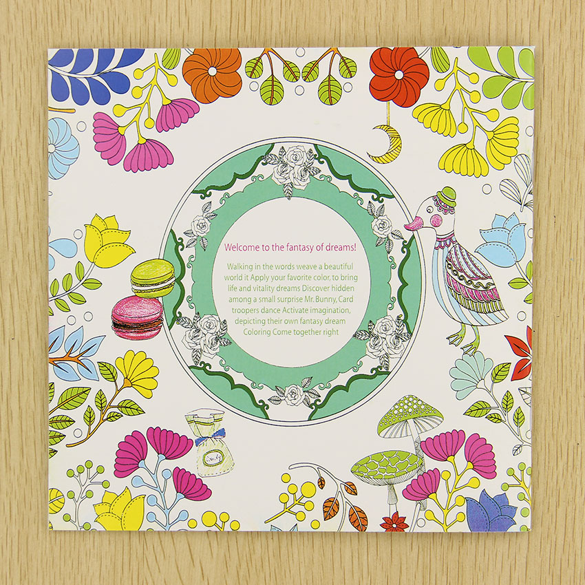 A Hand Painted Explore Wonderland Coloring Book 24 Pages Fantasy Dream Graffiti Painting Books