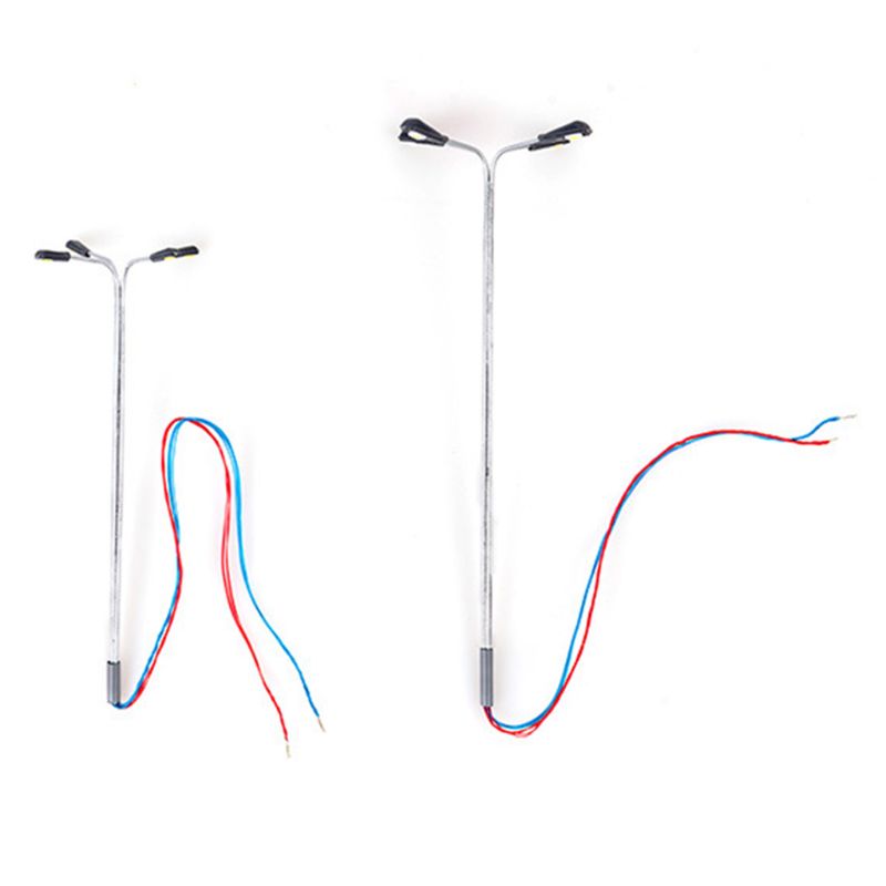 1:87/1:100 Schaal Model 4 Led Lichtgevende Straat Lamp Lantaarnpaal Diy Landschap Licht