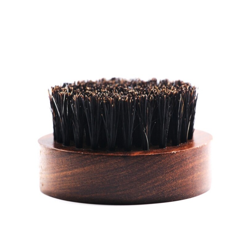 1Pc Mini Baard Borstel Beervarkenshaar Snor Natuurlijke Houten Kam Handgemaakte Grooming Kit Mannen Baarden Snor Zorg