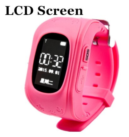 Tracker for Child Kid smart Watch SOS Safe Call Location Finder Locator Trackers smartwatch for Kids Children Anti Lost Monitor: Pink LCD LBS