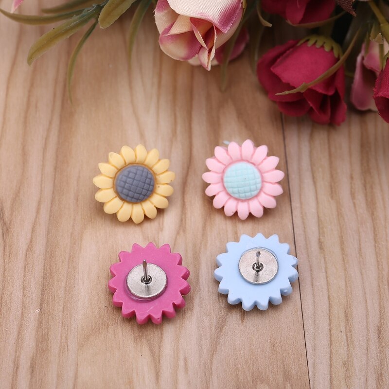 Chinchetas de estrella de mar/girasol/flores para pared, decoración para pizarra blanca, fotos, mapas, tablón de anuncios, suministros de oficina, 30 Uds.