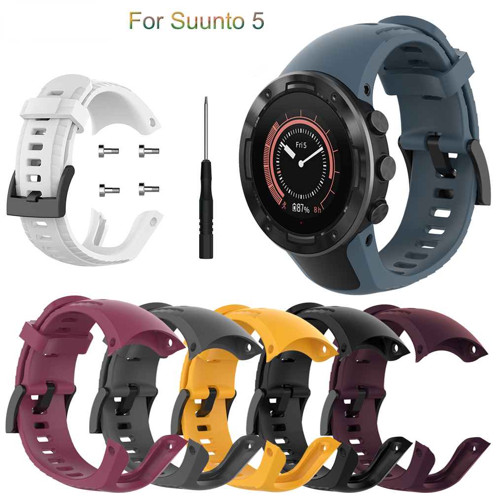 Silicone Strap For Suunto 5 SmartWatch Replacement Bracelet Wristband For Suunto 5 Watch Accessories